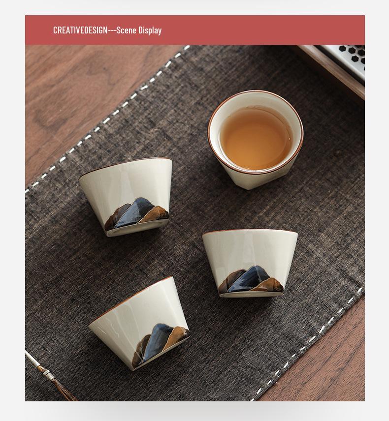 Chinese Ceramic Tea Cup Set - Tasting, Host, Household, Water, Wine Cups with Gift Box