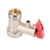 1Pc Safety Valve Water Heater Pressure Relief Check Brass Nickel Plated 0.9MPa G1 2in