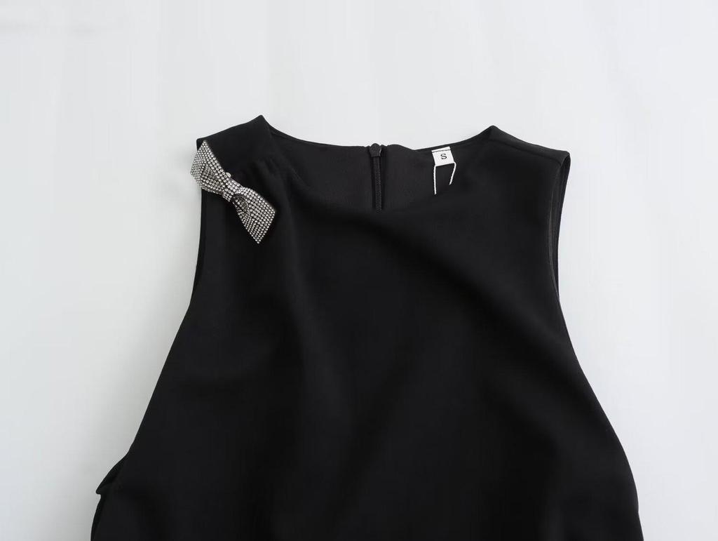 2025 Fashion Bow-Adorned Casual Dress: European-American Style