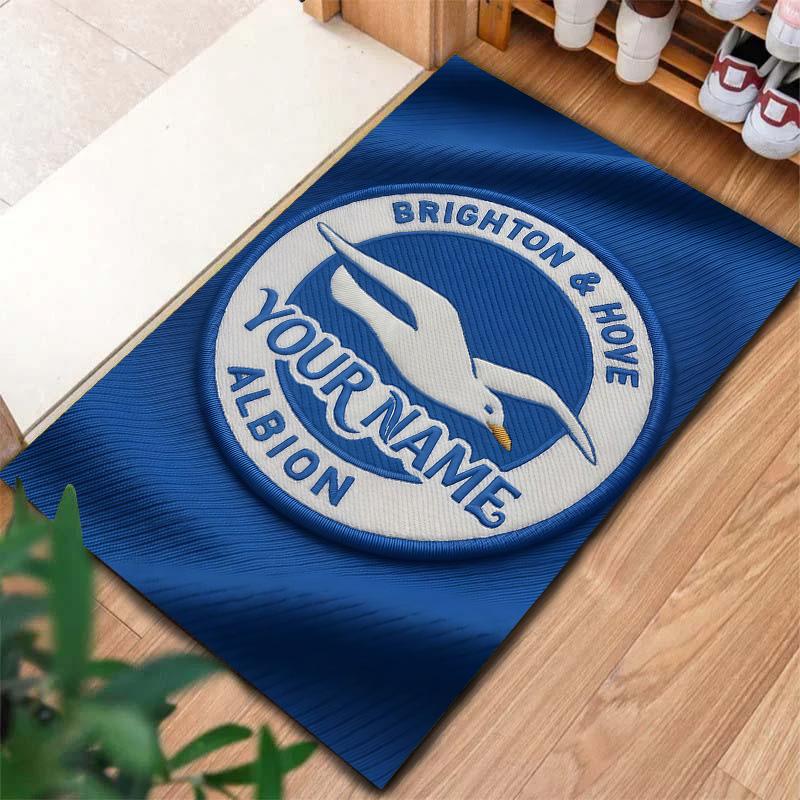 Brighton Hove Albion Custom Name Carpet Rug For Living Room Bedroom Home Sofa Decoration Kids Play Nonslip Floor Mat