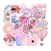 103 Graffiti-Aufkleber für Mädchen, Pink, für Skateboard, Kühlschrank, Notizbuch, wasserfest