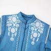 Retro Style Women's Denim Cotton Jacket: European-American Fashion Print, Open Front, Warm Coat