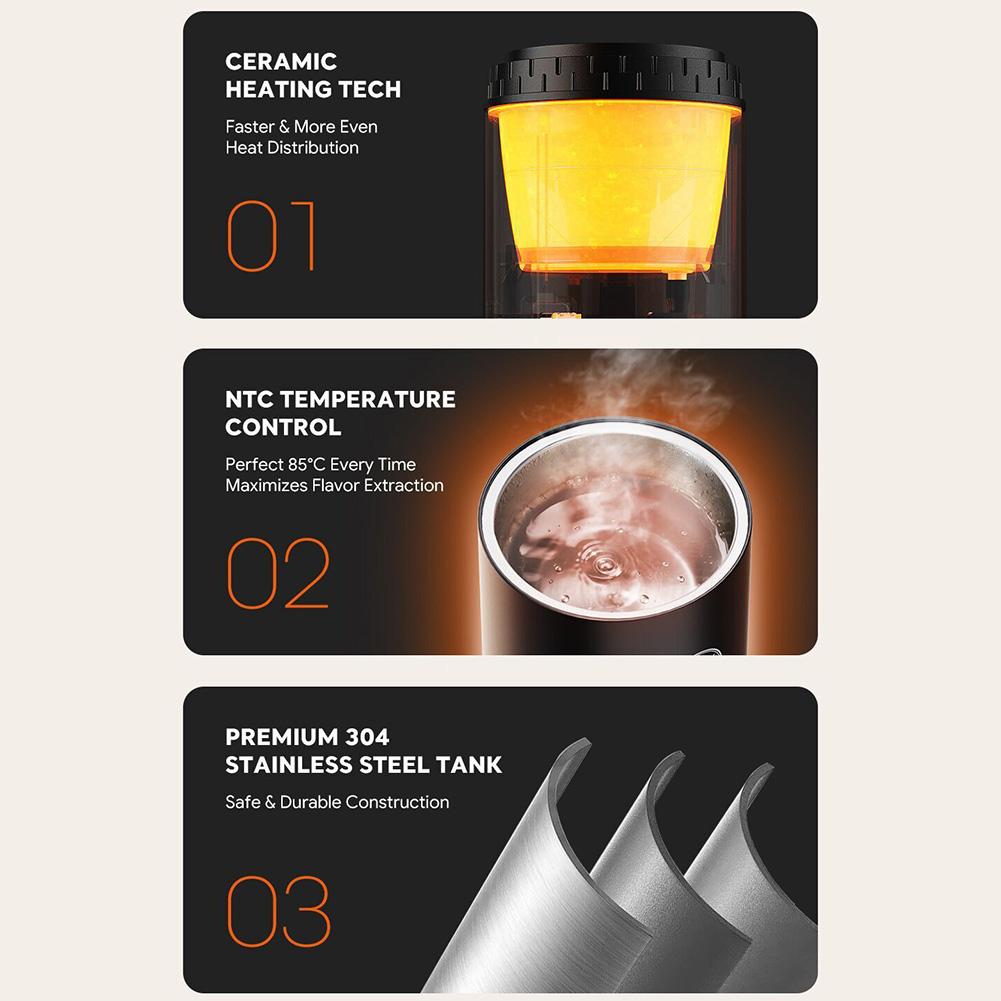 Coffee Maker For Making Coffee During Various Mobile Activities USB-Charged Portable Coffee Maker In Travel Mug For Car,office