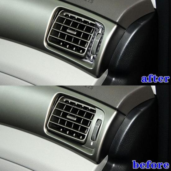 4pcs Carbon Fiber Dash Air Vent Sticker Trim Fits For Subaru Forester 2009-2013