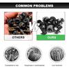 10PCS Car Body Bolt & U-Nut Kit, Bumper Fender Hood Panel Fastening Hex Head Screw Extrusion U-Nut Clip, Engine Under Cover Undertray Splash Shield