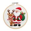 Christmas Themed Embroidery Set with Embroidery Hoop Cloth Thread Needle Instructions for Beginner Handmade Art Craft top sale