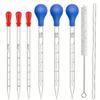 Glass Pipette and Dropper Set - 3ML/10ML with Glass Stirring Rod & Cleaning Brush (2PCS/4PCS),for Laboratory,Science Experiments