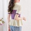 Waist Shirt Women Summer Short Sleeve New Style Chic Beautiful Fashion Fake Two-piece Top