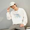 Anta Fashion Trend Loose Pullover Sweatshirt Unisex sweatshirt Warm-Sun-White Graffiti 972638701-8