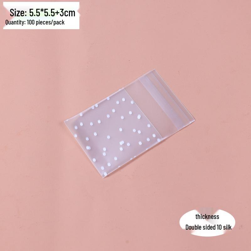 Frosted Polka Dot Snowflake Cookie Packaging Bag for Biscuits and Nougats