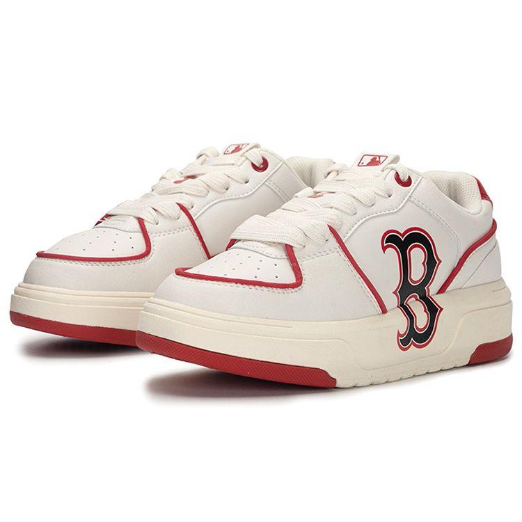 MLB Chunky Liner Synthetic Leather Korean Style Non-Slip Shock Absorbing Wear-Resistant Lightweight Low-Top Sneakers Unisex Sneakers 3ASXCA12N-43RDS