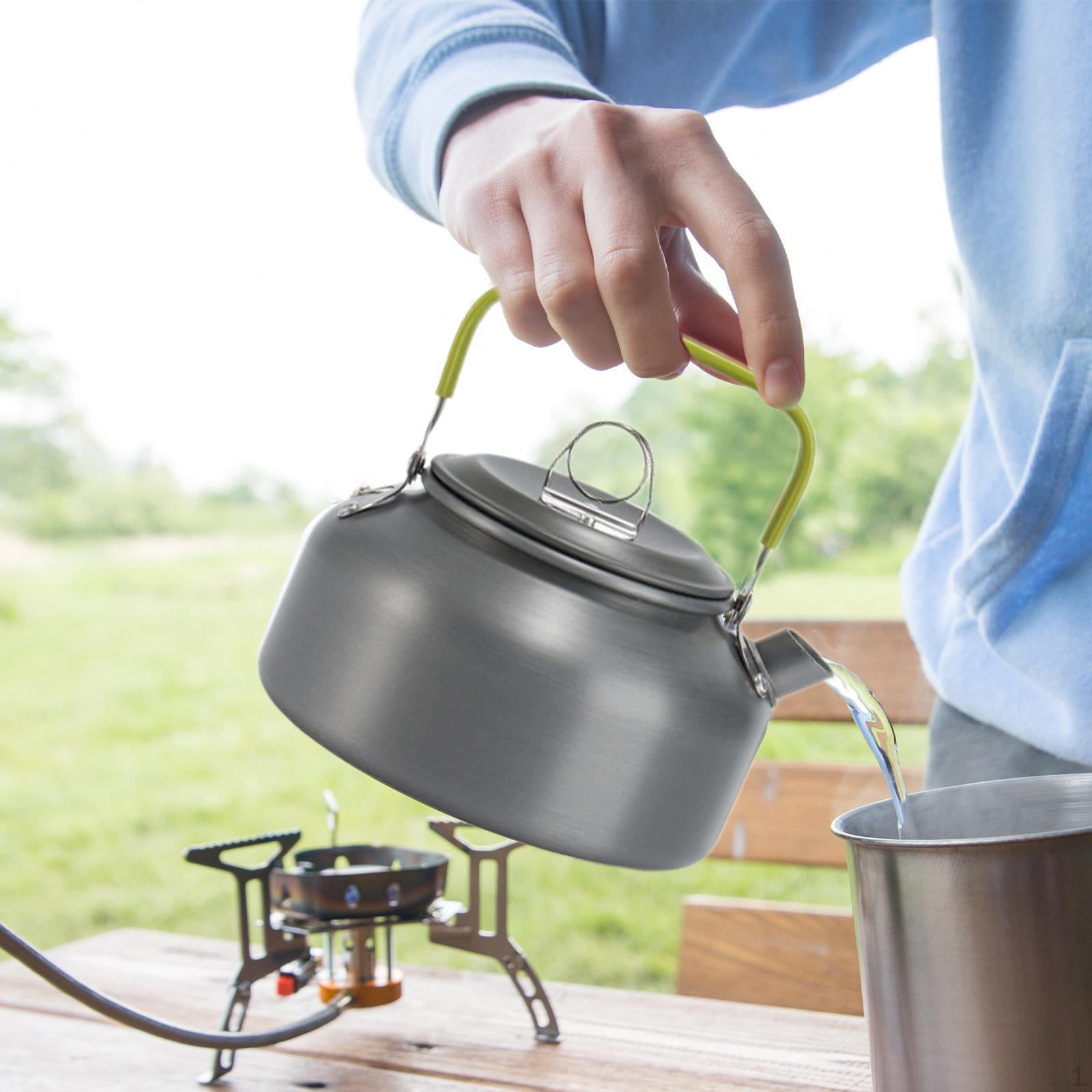 

Чайник для кемпинга, кофейник, чайник из алюминиевого сплава для походов по воде у костра 1.2L