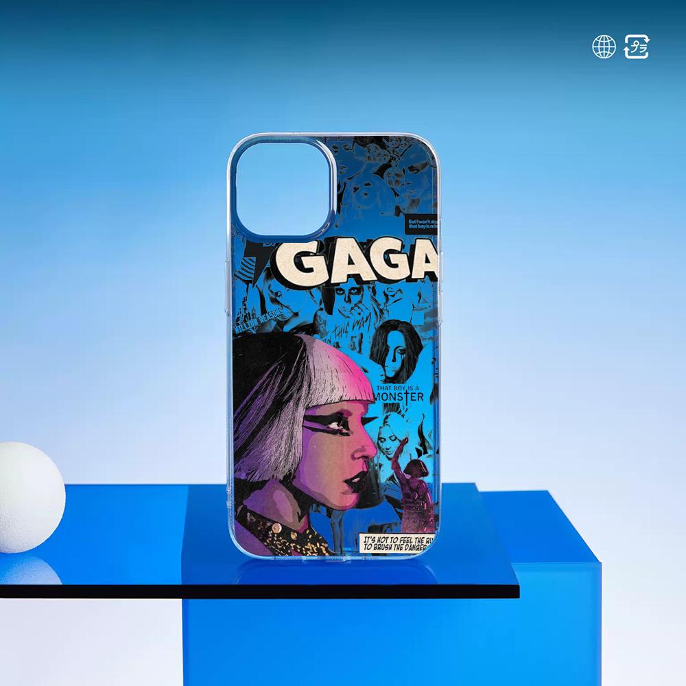 Hot singer Lady gaga mayhem poster Phone Case Laser gradient Transparent Phone Case For iPhone 17 16 15 14 13 12 Pro Max Plus