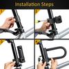 Heavy Duty U Lock for Bike Motorcycle Security 16mm Shackle 4ft 6ft Cable with Mounting Bracket Silver