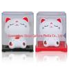 2-inch Solar-Powered Waving Lucky Cat Ornament for Desk or Car