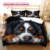 Black Bernese Mountain Dog Pattern Bedding Home Decoration Birthday Gift (1 * duvet cover + 2 * pillowcase, without core)