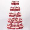 Clear Acrylic Cupcake Stand 3/4/5 Tier Detachable Design Dessert Display Holder Decorative Round Shape Cake Display Shelf