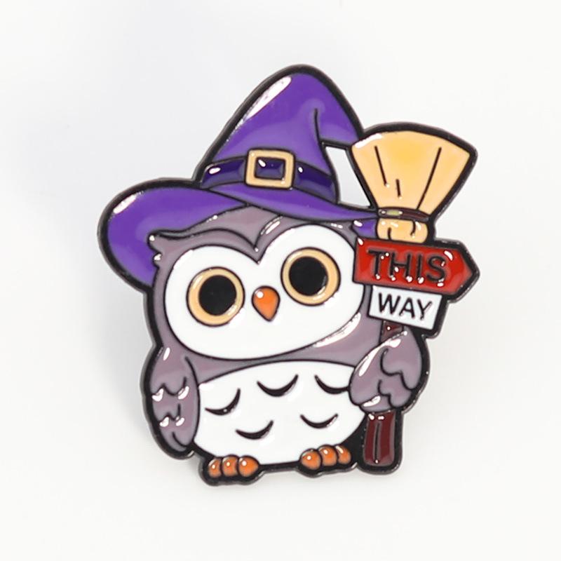 Grenzüberschreitende Halloween-Cartoon-Brosche: Lustiger Süßer Kürbis Geist Legierung Abzeichen & Tasche Zubehör