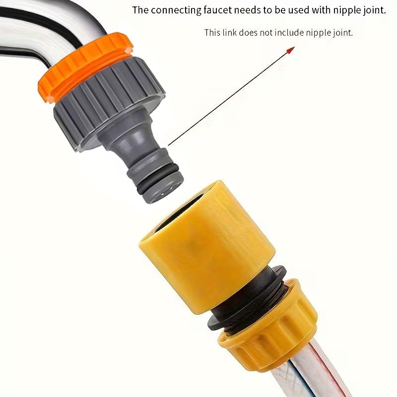 6/10-Piece Hose Quick Connector Kit | 3/4" & 1/2" | Threaded Faucet Adapters | Car Wash & Garden Watering