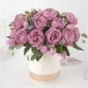 9 Heads Simulated Silk Peony Artificial Flowers Bouquet Home Wedding Decoration CDN