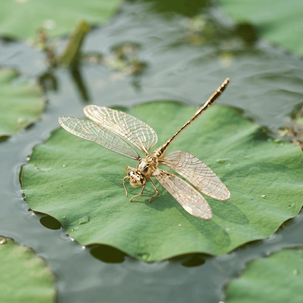 Antique-Style Dragonfly Ornament Handmade Dragonfly Tea Pet Dragonfly Figure Toys Bogu Frame