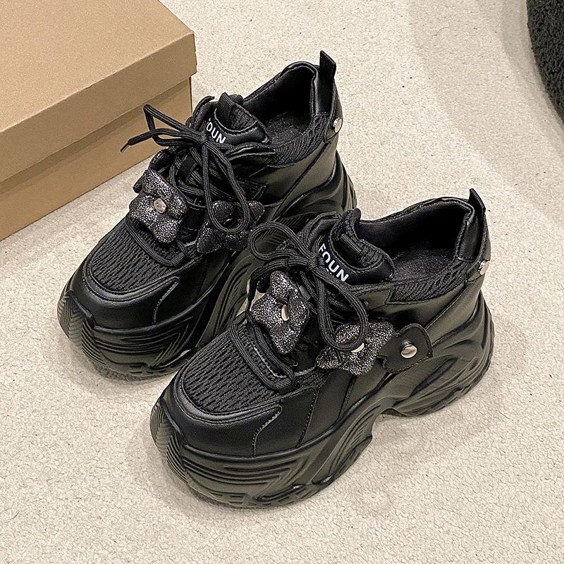 

Dad shoes 2025 spring and autumn new thick-soled muffin height increase small dad shoes casual fashion sports casual shoes 34