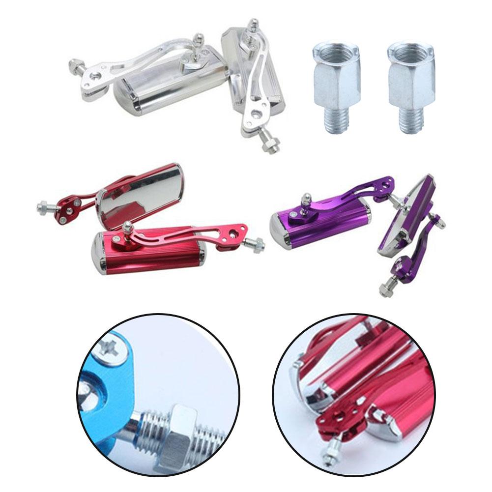1 Pair Rearview Mirror 8mm And 10mm Aluminum Alloy Mirror Assemblies