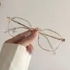 New Fashion Women'S Eyeglasses Frame  Material Semi-Rimless Eyeglass For Men Blue Light Blocking Man Glass