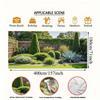Sunlit Patio Garden Tapestry, Lush Agave Plants & Ivy-Covered Fence Print Wall Hanging