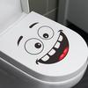 4 Pcs Funny Trash Can Sticker Cartoon Expressions Dustbin Decals Large Waterproof Vinyl Stickers for Trash Cans Bins Toilet Tank Lid Driveway Garden