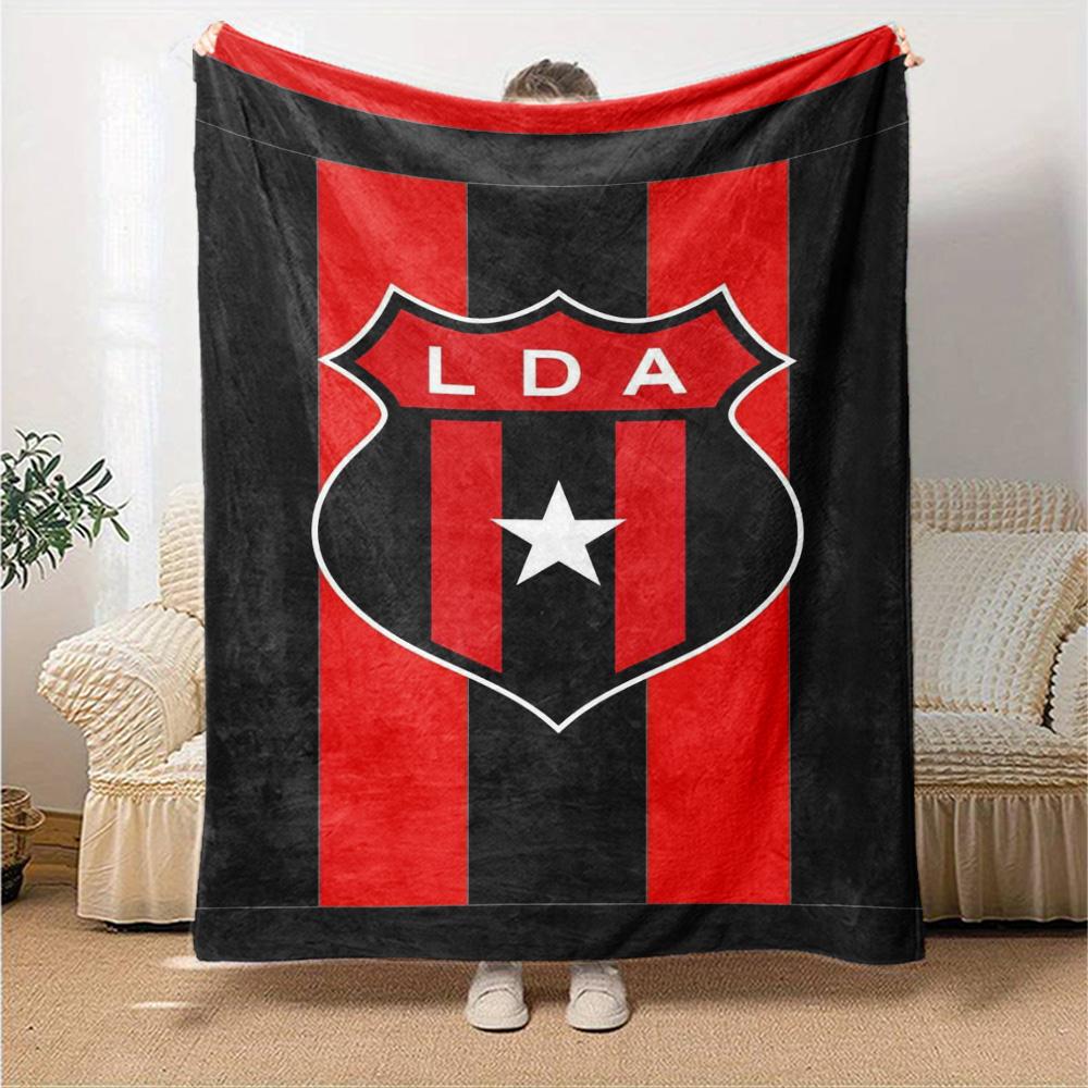 Alajuelense Logo Print Flannel Blanket High Quality Warm Comfortable Cover for All Seasons Perfect for Gifts Home Decor