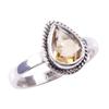 Natural Citrine Gemstone Handmade 925 Solid Sterling Silver Ring Size 6 k6l87