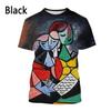 3D-bedrucktes T-Shirt mit klassischem Ölgemälde von Pablo Picasso, Herren- und Damenbekleidung, lässige Kurzarm-Oberteile für den Sommer