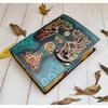 Oferta łączona Vintage Carving Feather Pen / skórzany grimoire mother of earth Vintage paper writing notebook, book of shadows