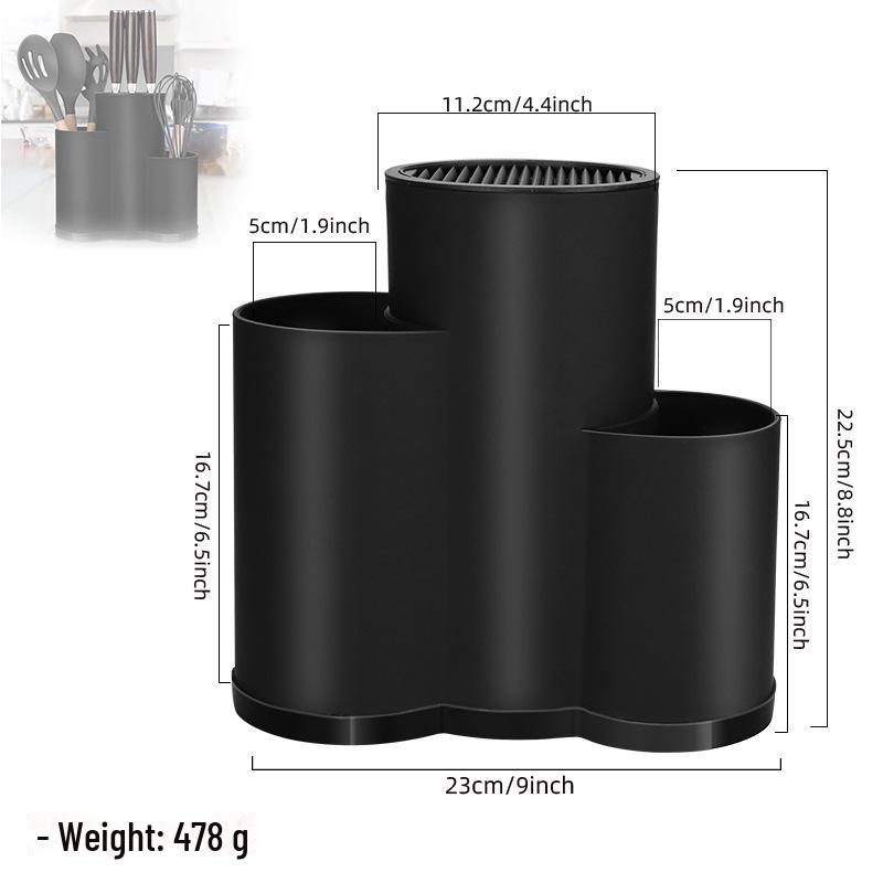 

Современная стойка для хранения кухонных ножей и принадлежностей — интегрированный держатель и органайзер
