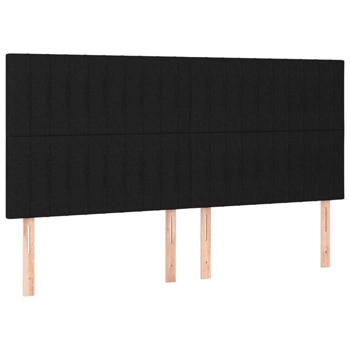 VidaXL Headboard Bedroom Furniture Bed Accessories Single Bed Heads Interior Bed Frame Heads Black 160x5x118/128 3116578