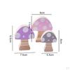 3Pcs Wooden Mushroom Building Blocks Ornaments Room Decor Colorful Wood Photo Props Home