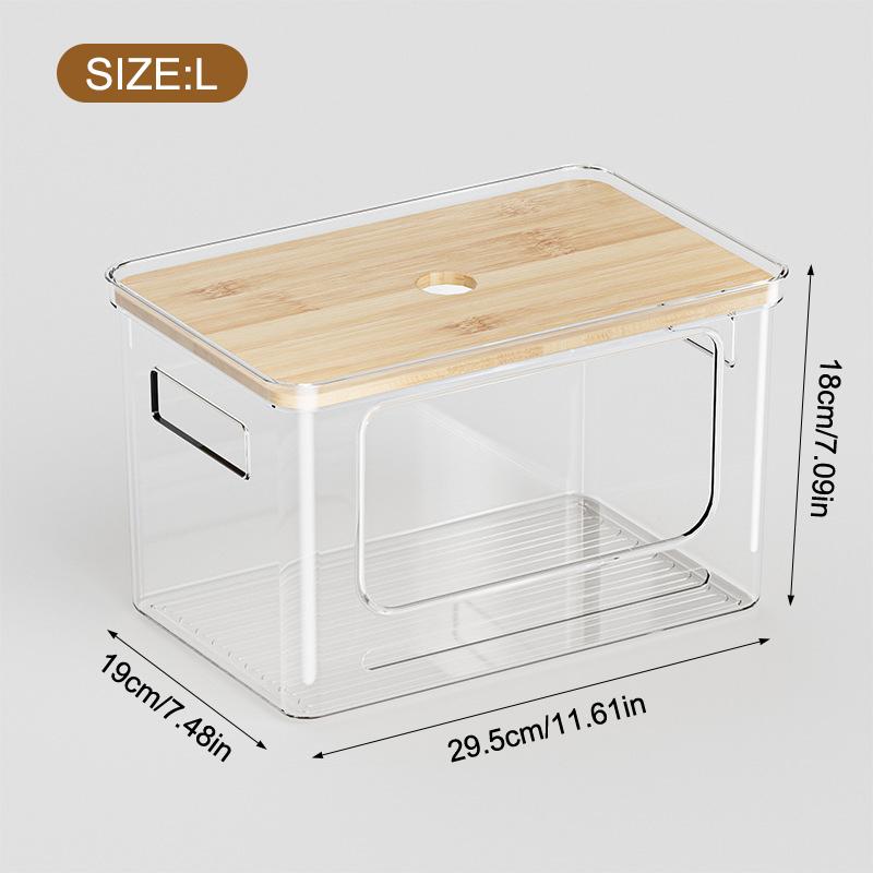 Müllbeutelspender, Stapelbar mit Bambusdeckel – Extra großer Müllbeutelhalter & Unterspülbecken-Organizer für die Küche