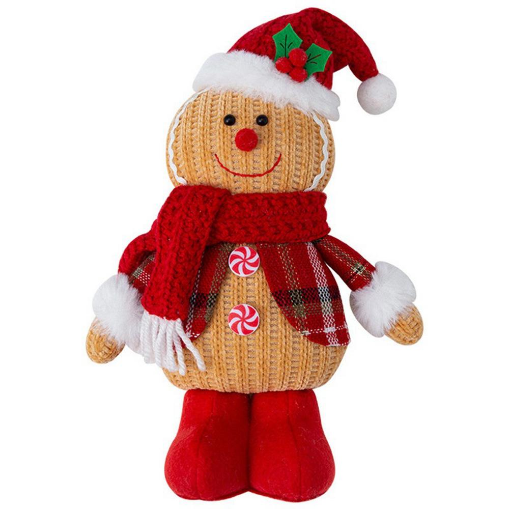 

Christmas Gingerbread Man Doll Creative Figurine Ornament Holiday Decoration for Home / Hotel Style B