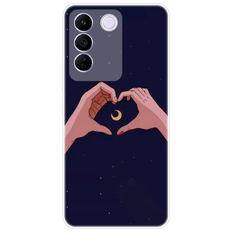 For Vivo V27e V 27e Case Soft Silicone Back Cover Cartoon Phone Case Diversification