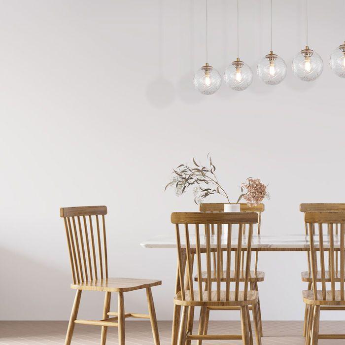 Suspension décorative - BRAYTRON - BV01-00024 - Métal doré - 5xG9 - 10W