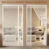 Magnetic Screen Door, Side-Opening Double-Sided Magnetic Screen Door, Insect Screen, Polyester Mesh, High-Density Breathable Screen—White