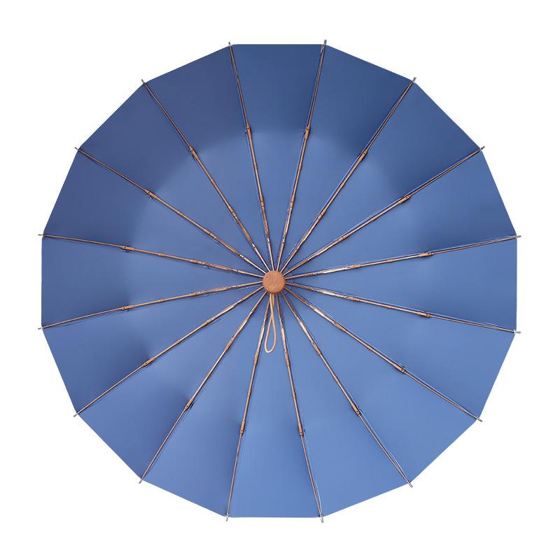 16 Bone Weather and Rain Umbrella Hand Open Folding Sunscreen Umbrella Three Fold Sun Umbrella