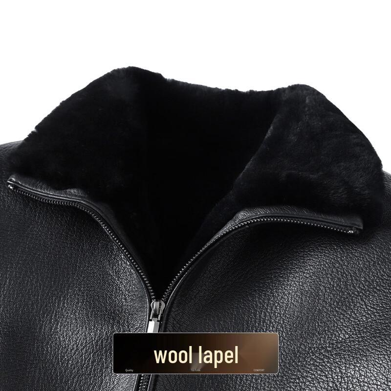 Futing Men's Genuine Goat Leather Fur-Lined Jacket