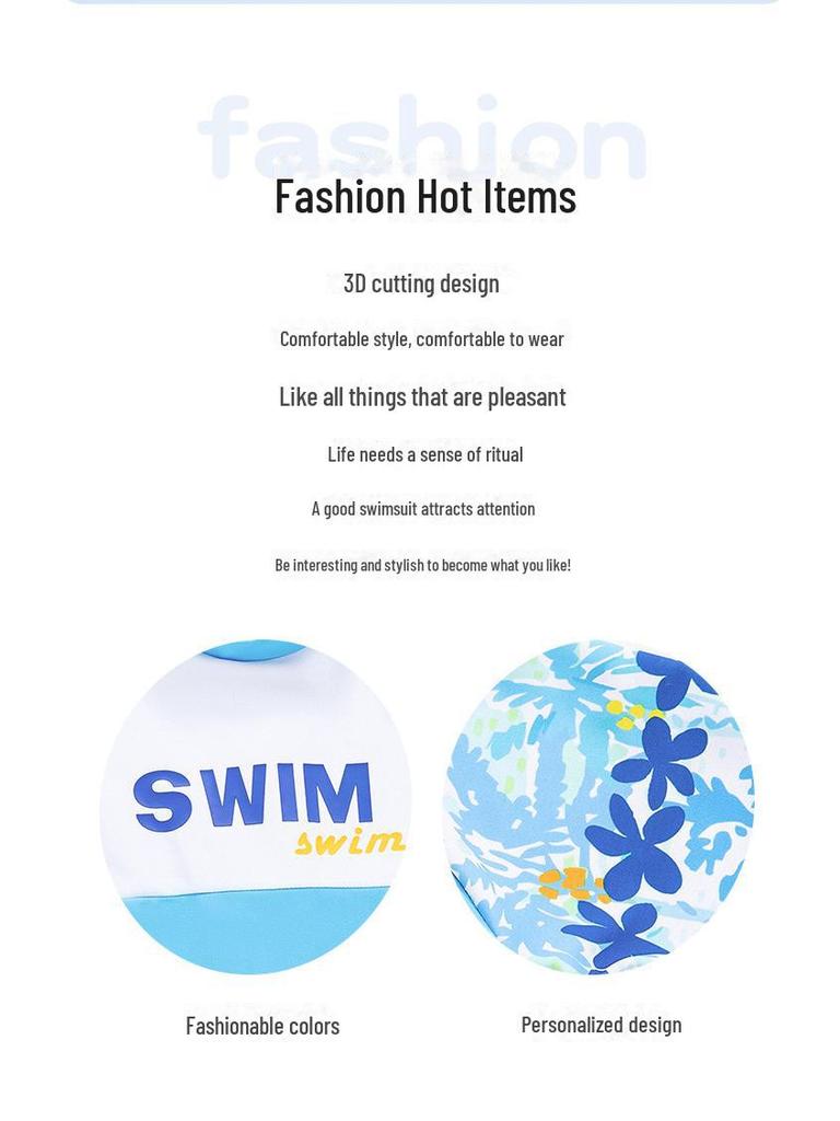 Jungen Badeanzug Einteiler mit Cartoon-Print für Herbst/Winter Schwimmen & Heiße Quellen