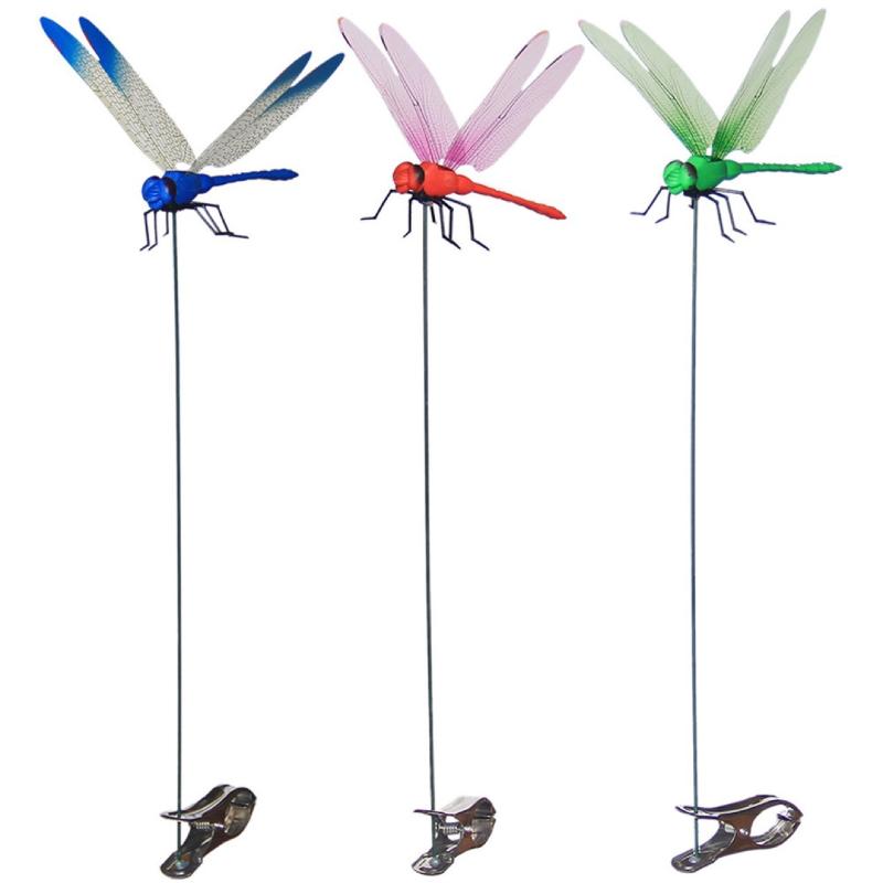 1Pc/4Pcs Simulation Dragonfly Clip Bug Deterrents Realistic Dragonfly Hat Clip Bug Repellent Dragonfly Home Garden Decor