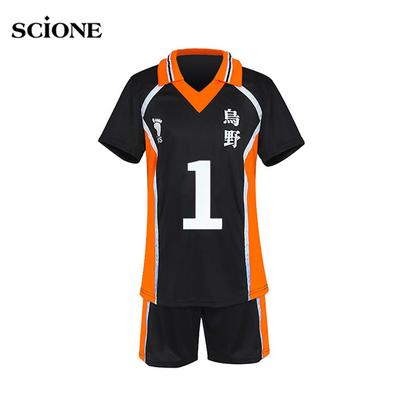 SCIONE Anime Haikyuu Cosplay Kostüm Karasuno Voleybolu topu Kulübü Hinata Shyouyou Spor Üniforma