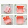 Silicone Folding Pet Bowl Portable Dog Feeder 500ml Anti-Slip Square Feeding Bowl with Carabiner Multi-purpose Travel Bowl for Dogs