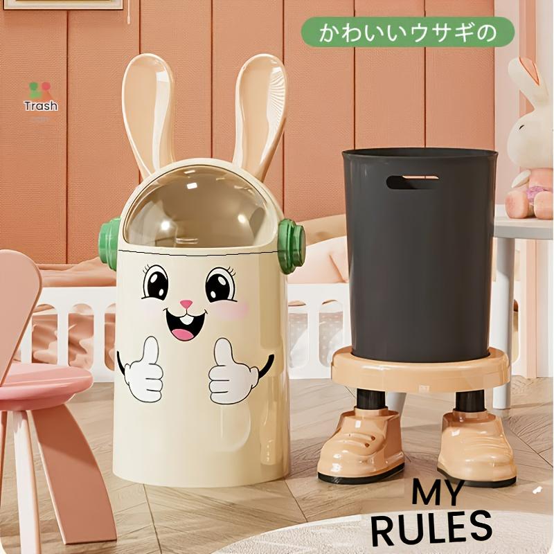 Cartoon Rabbit Ear Trash Can