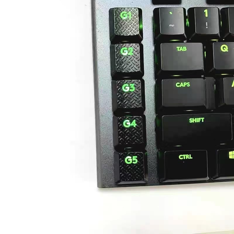 Black Backlit Keycap G1 G2 G3 G4 G5 Key Replacement for Logitech TKL RGB Mechanical Gaming Keyboard G813/G815/G913/G915